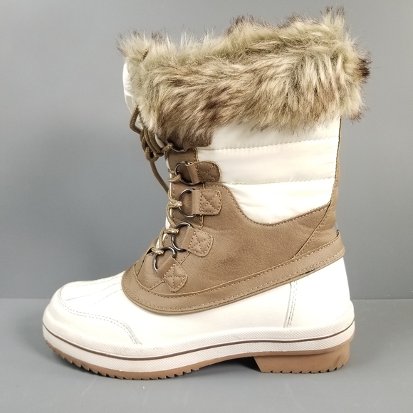 Mix No. 6 Bellet Women's Snow Boots White/Tan Size US-7 - Picture 4 of 13
